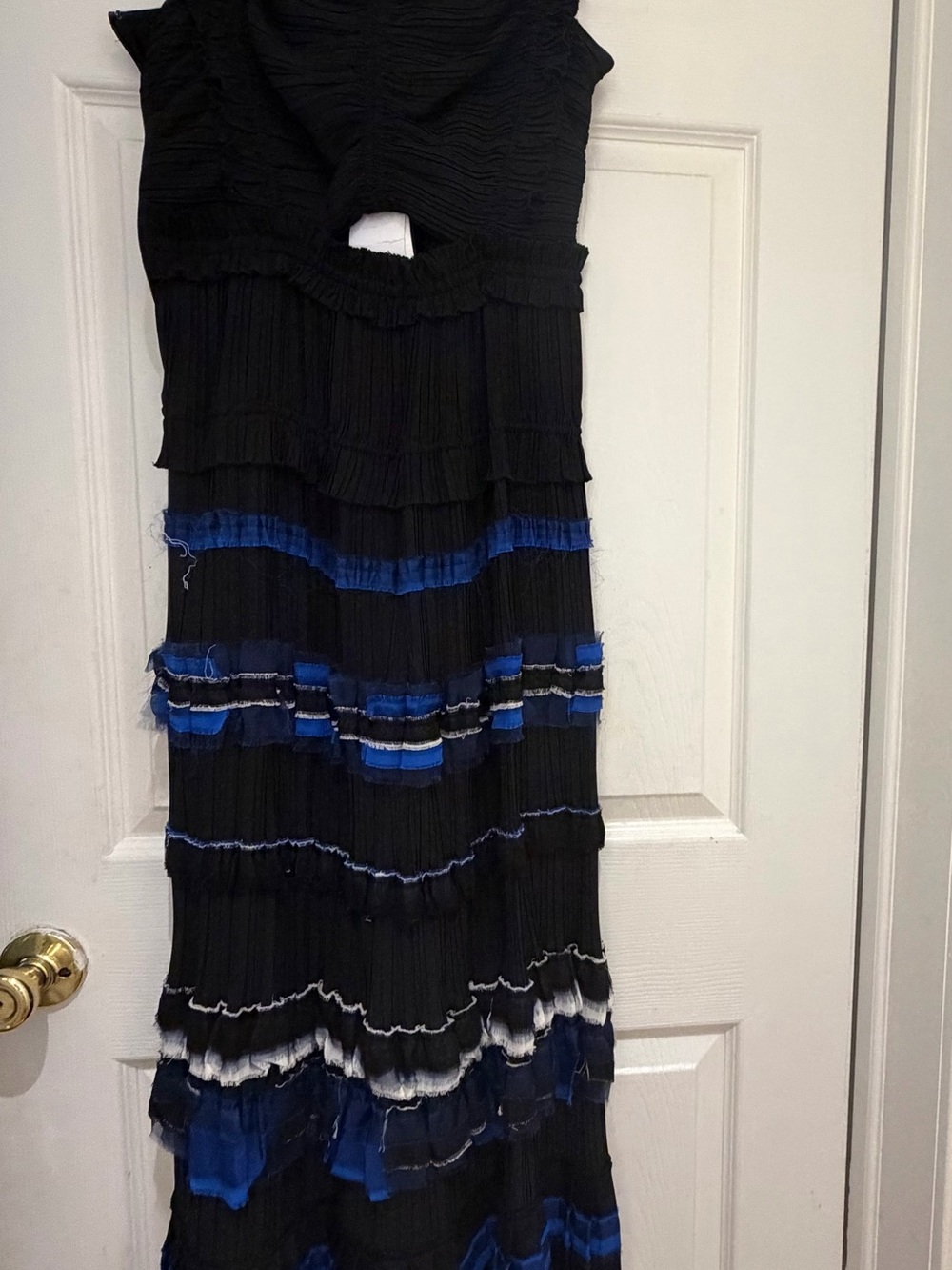 3.1 Phillip Lim Black Ruched Strap Maxi Dress